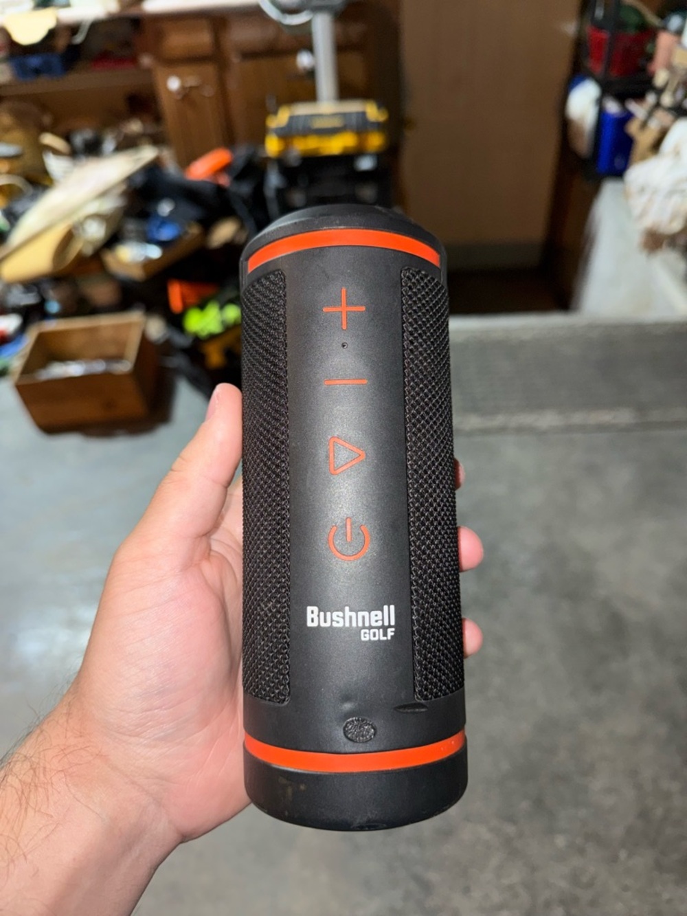 Bushnell Golf Portable Bluetooth Speaker - Black with Orange Accents